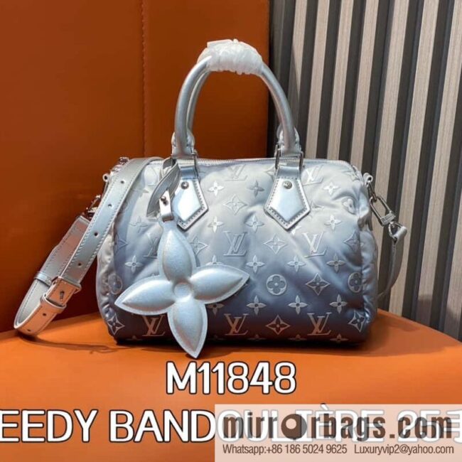 [Boutique‑grade] M11848 silver down, pillow bag speedy series SPEEDY BANDOULIZRE 25 handbag