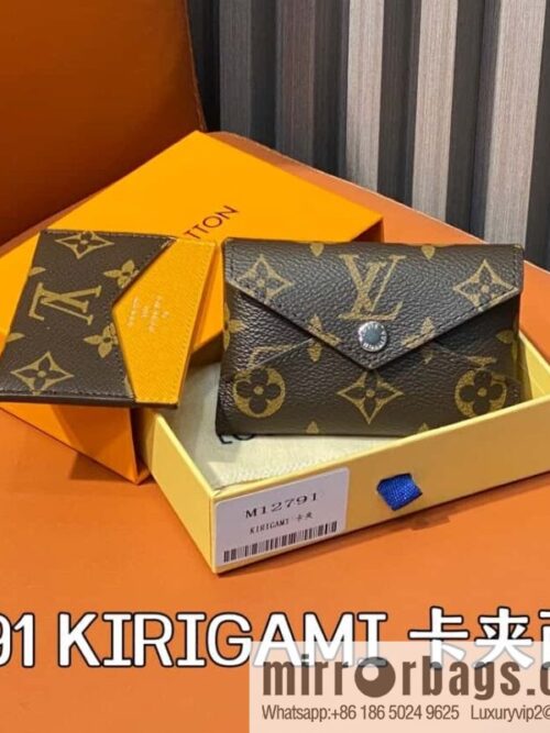 [Boutique‑grade] M12791 old flower yellow, card bag wallet series KIRIGAMI card clip two-piece set
