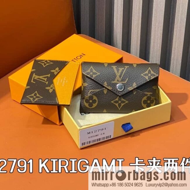 [Boutique‑grade] M12791 old flower yellow, card bag wallet series KIRIGAMI card clip two-piece set