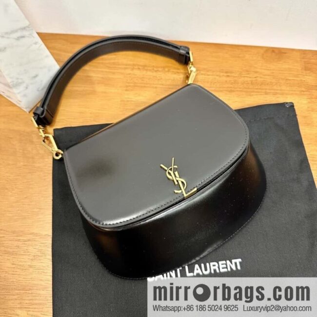 YSL 𝗩𝗢𝗟𝗧𝗔𝗜𝗥𝗘 𝗕𝗢𝗫 armpit/saddle bag 800846 black