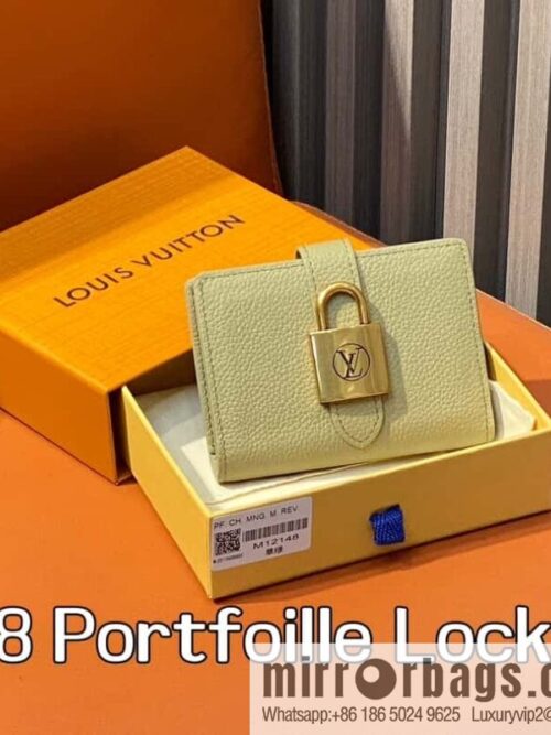 [Boutique‑grade] M12148 grass green, full leather wallet series Portfoille Locky wallet