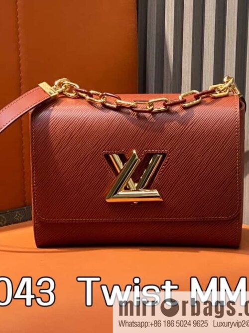 [Boutique‑grade] M24043 brown M24044 black, water ripple Twist series NEW Twist MM handbag
