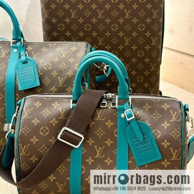 [Premium‑quality] M12765 presbyopia green, travel bag series KEEPALL BANDOULIZRE 35 handbag (colorful)
