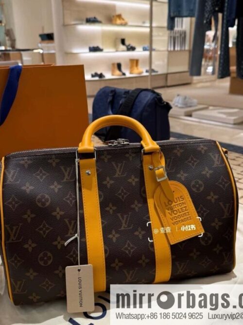 [Boutique‑grade] M13201 presbyopia yellow, travel bag series KEEPALL BANDOULIZRE 35 handbag