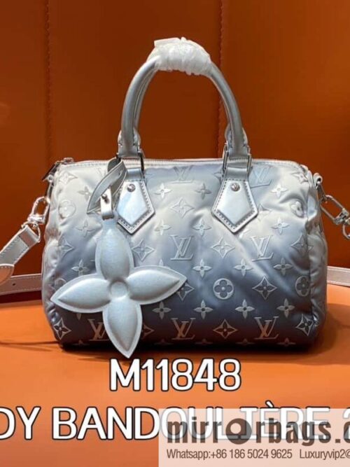 [Boutique‑grade] M11848 silver down, pillow bag speedy series, ski series SPEEDY BANDOULIZRE 25 handbag