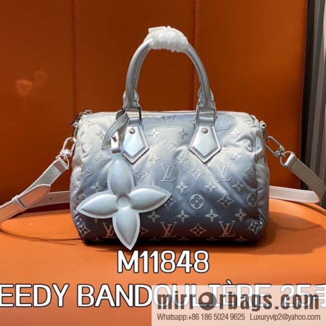 [Boutique‑grade] M11848 silver down, pillow bag speedy series, ski series SPEEDY BANDOULIZRE 25 handbag