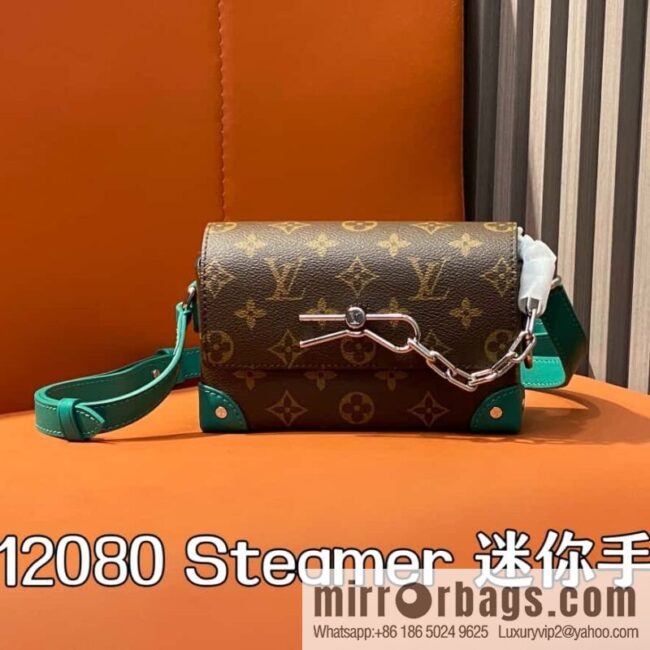 [Boutique‑grade] M12080 presbyopia/green, men\'s bag messenger bag series, this Steamer mini handbag.