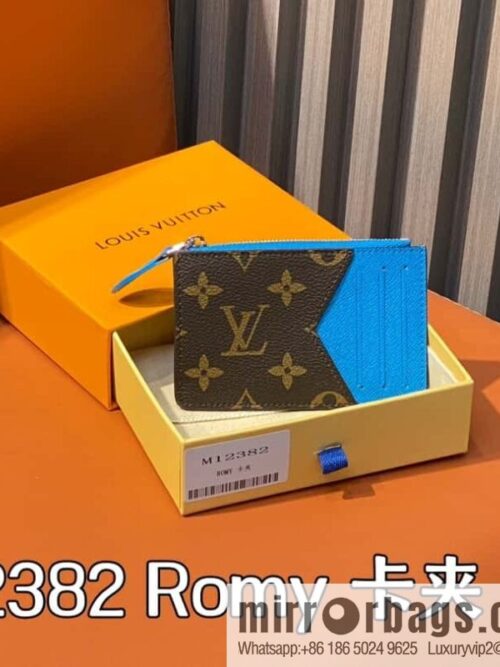 [Boutique‑grade] M12382 presbyopia blue, card bag wallet series Romy card holder, wallet