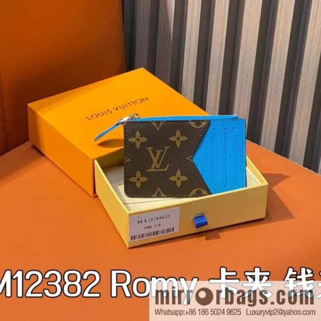 [Boutique‑grade] M12382 presbyopia blue, card bag wallet series Romy card holder, wallet