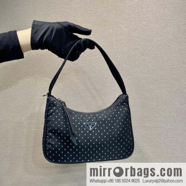 PRADA 🎉 rivets Hobo 🎉 2025 1NE515 rivets