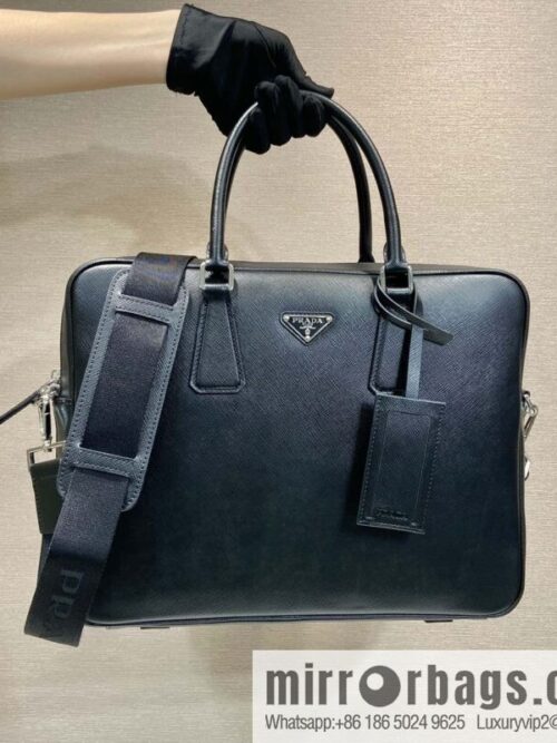 PRADA Classic Briefcase 0891 Black