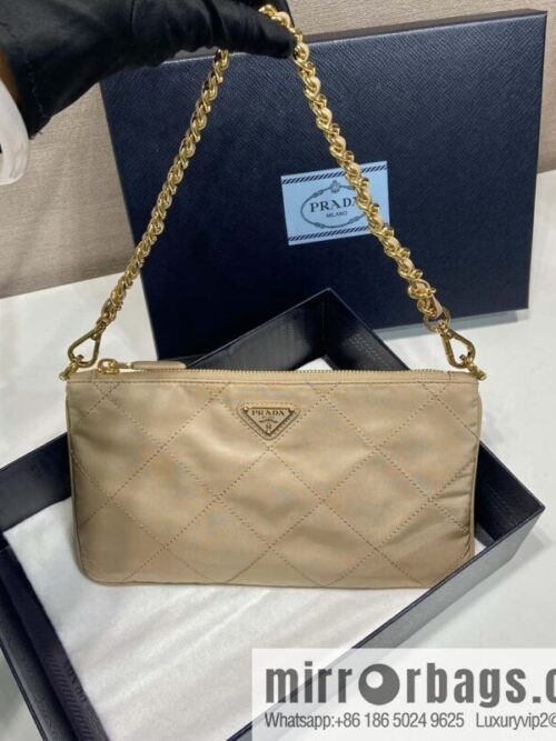 wsxc1735316122720_0-800x80032f4tar51x5126247_20250702193606.jpg PRADA 🎉 Embroidered Hobo 🎉 1 Nl 054 Underarm Bag 🎉🎉 apricot