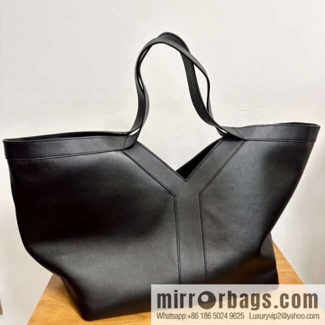 YSL 🆕 𝗪𝗛𝗬 𝗧𝗢𝗧𝗘 tote bag 🔥 817602 full leather black