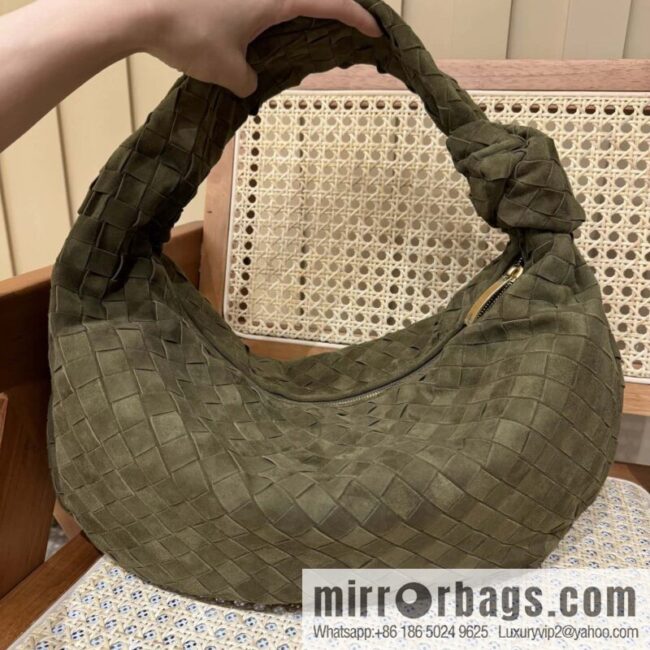 wsxc1735836330639_0-800x800muowo4bkqiz121931_20250702162334.jpg BV Jodie Shoulder Backpack 600261 Suede Olive Oil Green
