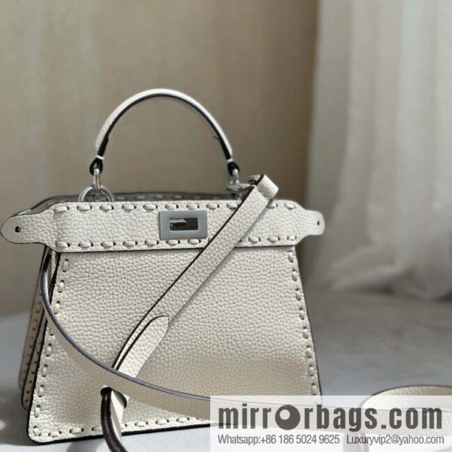 FENDI peekaboo new series I see you petite model number 80133As white