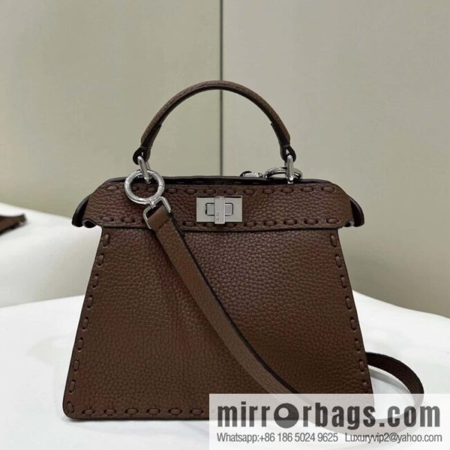 FENDI peekaboo new series I see you petite model number 80133As coffee color