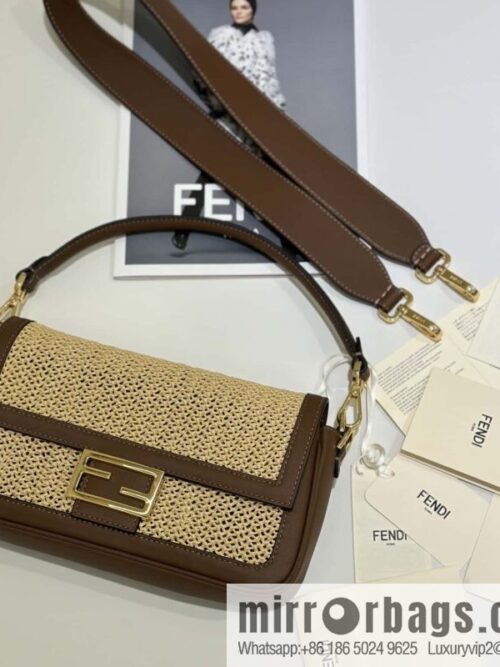 wsxc1735937784763_0-800x800drnbiexzhxz121570_20250702155821.jpg FENDI Baguette handwoven raffia handbag, model number: model number: 8666L red brown