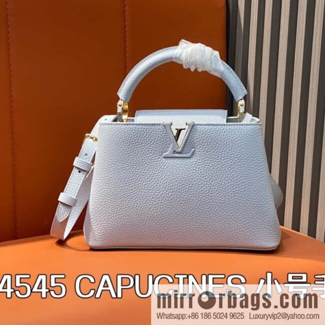 [Boutique‑grade] M24545 light blue, full leather cap that English series CAPUCINES small handbag M24727
