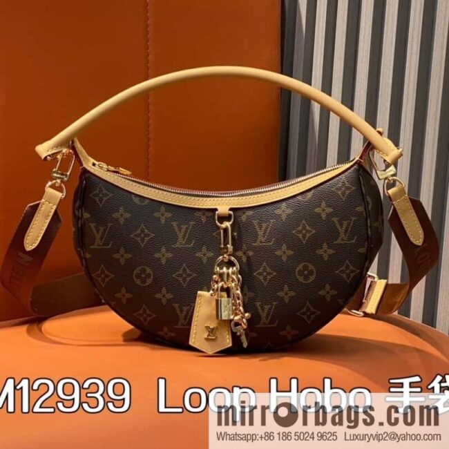 [Boutique‑grade] M12939 presbyopia, moon bag series Loop Hobo handbag