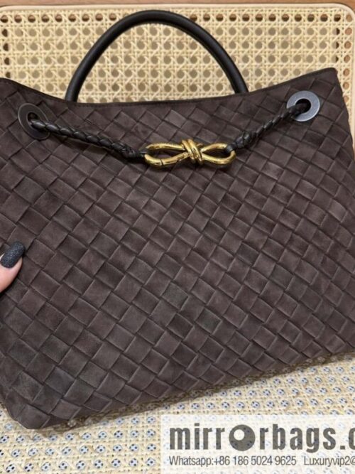wsxc1736980966190_0-800x800yk2f0fpxfqn114135_20250702121424.jpg BV Medium Andiamo Tote Bag 766016 Suede Chocolate Brown