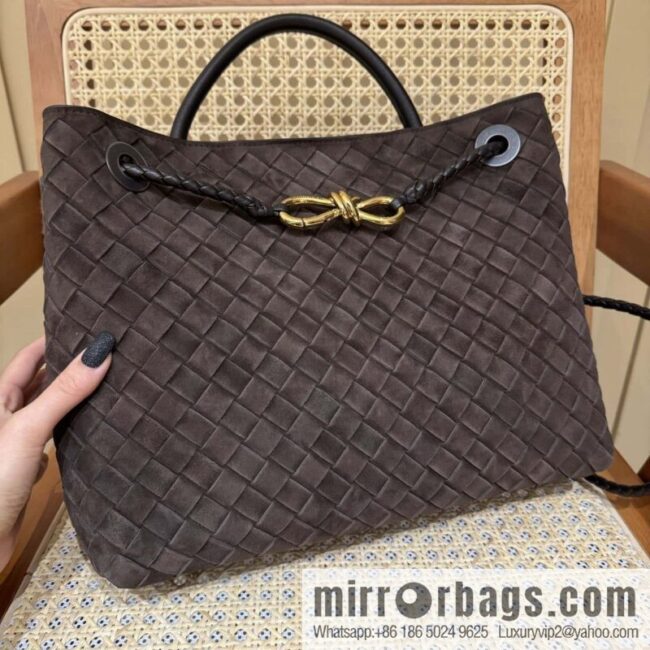 wsxc1736980966190_0-800x800yk2f0fpxfqn114135_20250702121424.jpg BV Medium Andiamo Tote Bag 766016 Suede Chocolate Brown