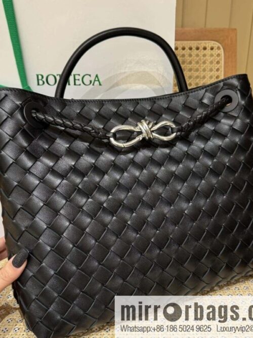 wsxc1737064612605_0-800x800wvuefdtmqz2113936_20250702120658.jpg BV 🆕 Medium Andiamo Handbag 766016 Black with Silver Buckle🆕