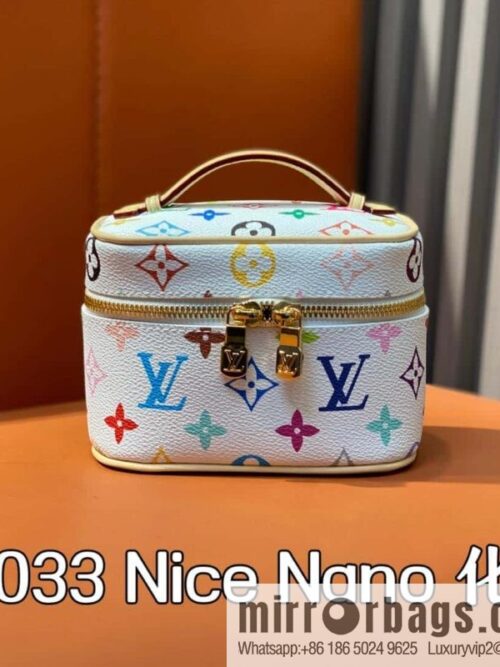 [Boutique‑grade] M14033 white color, mini cosmetic bag series Nice Nano cosmetic bag
