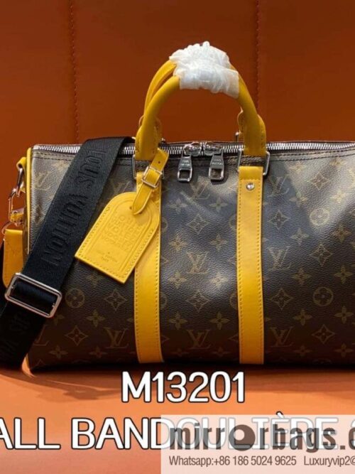 [Boutique‑grade] M13201 presbyopia yellow, travel bag series KEEPALL BANDOULIZRE 35 handbag