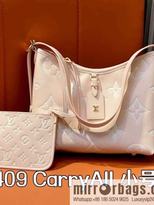 [Boutique‑grade] M12409 milkshake powder, full leather shopping bag series CarryAll small handbag M46288