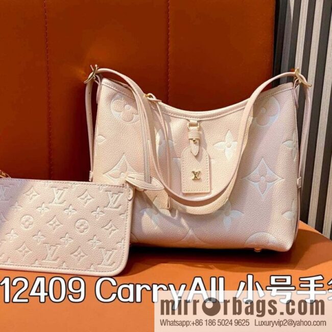 [Boutique‑grade] M12409 milkshake powder, full leather shopping bag series CarryAll small handbag M46288