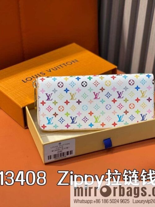 [Premium‑quality] M13408 white color, single zipper wallet series Zippy zipper wallet