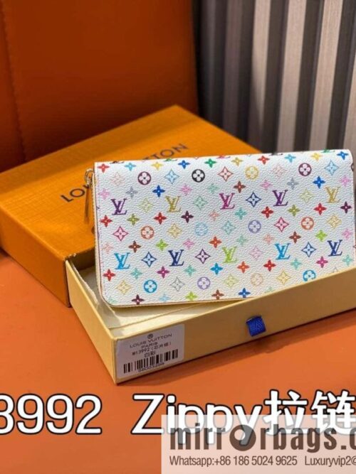 [Premium‑quality] M13992 white color, single zipper wallet series Zippy zipper wallet