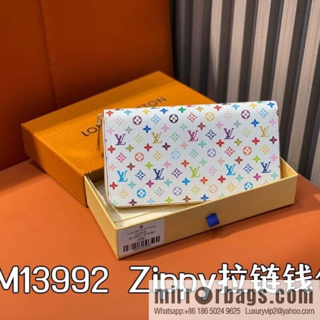 [Premium‑quality] M13992 white color, single zipper wallet series Zippy zipper wallet