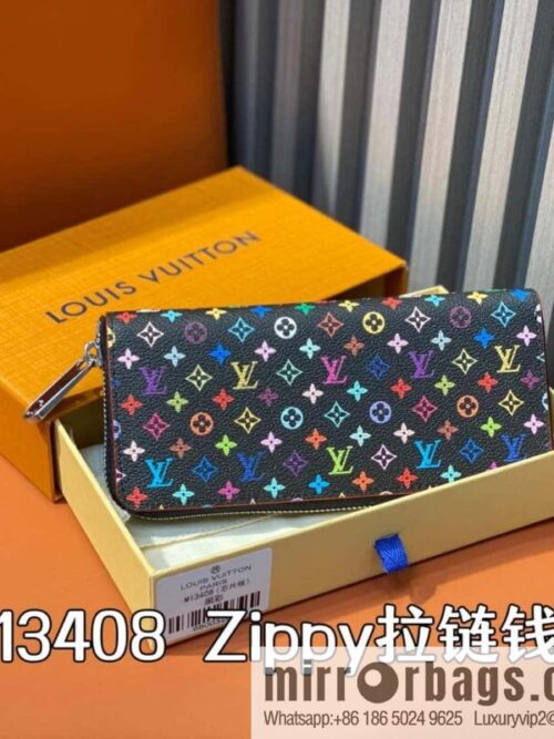[Premium‑quality] M13408 black color, single zipper wallet series Zippy zipper wallet