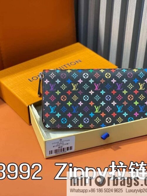 [Premium‑quality] M13992 black color, single zipper wallet series Zippy zipper wallet