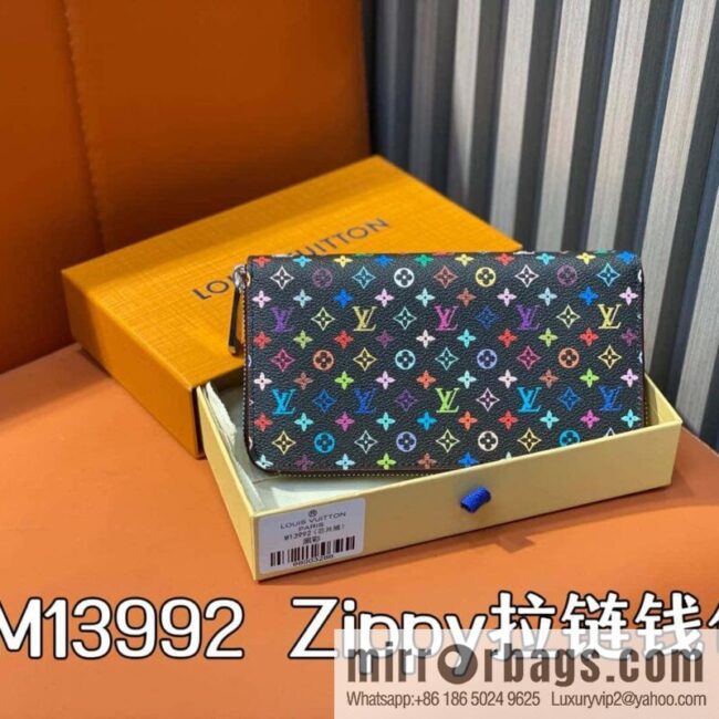 [Premium‑quality] M13992 black color, single zipper wallet series Zippy zipper wallet