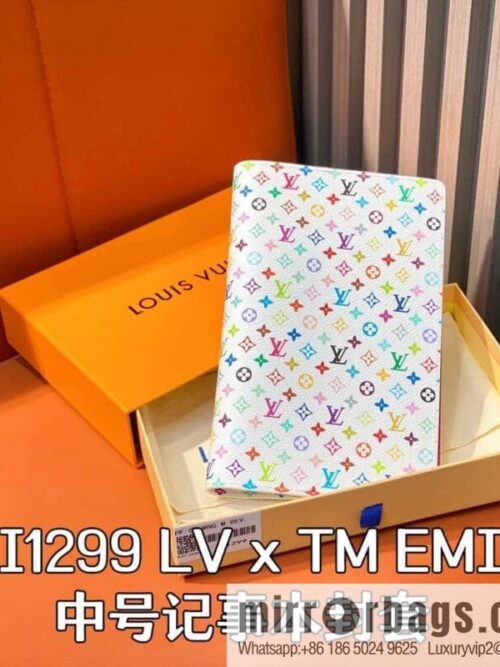 [Boutique‑grade] MGI1299 white color, notepad envelope LV x TM EMILY medium notepad envelope (Sancai - Murakami Takashi)