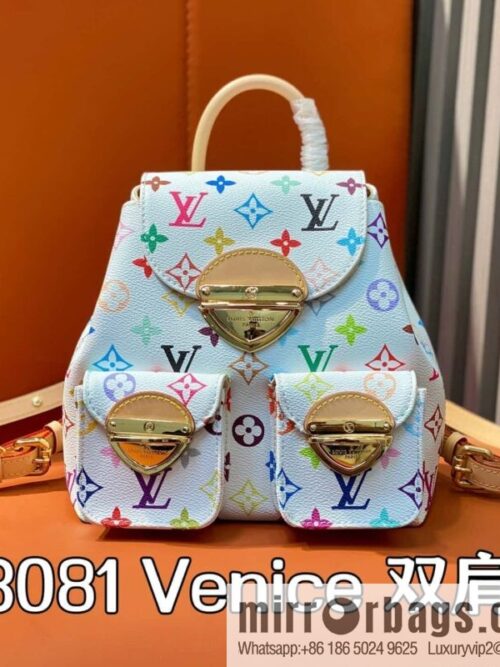 [Boutique‑grade] M13081 white color backpack series Venice backpack (three colors - Takashi Murakami)