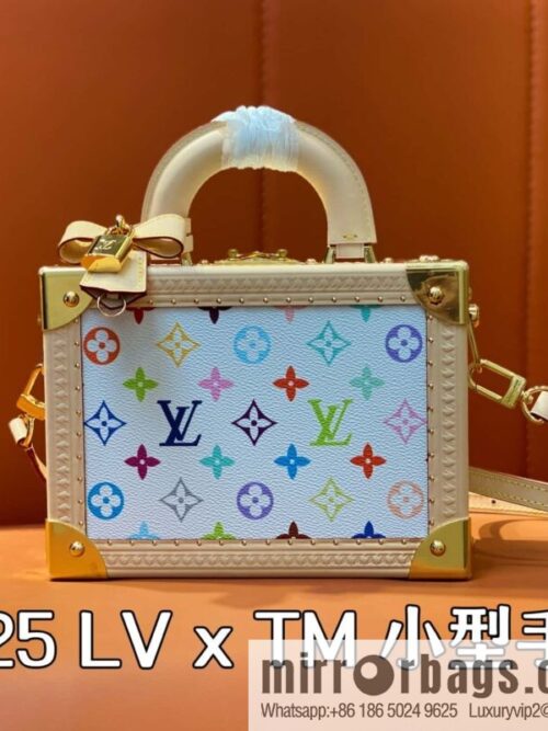 [Boutique‑grade] M13125 white color, box bag box New LV x TM small suitcase
