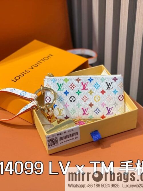 [Boutique‑grade] M14099 white color, mobile phone case change purse, the new LV x TM mobile phone case of the season.