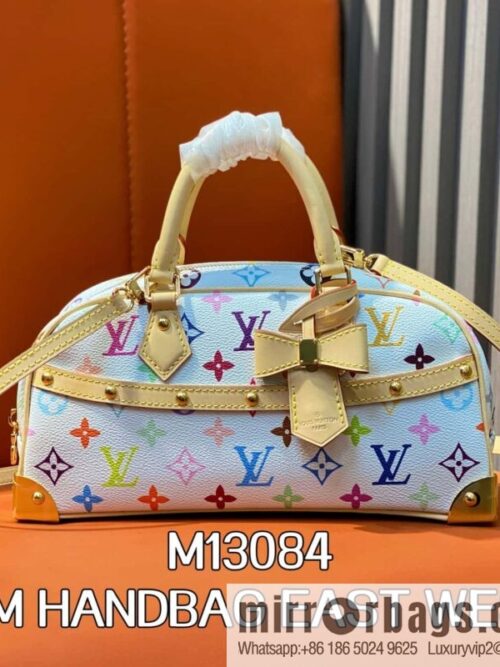 [Boutique‑grade] M13084 white color, bowling LV X TM HANDBAG EAST WEST handbag