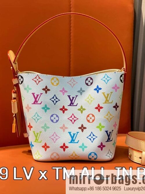 [Boutique‑grade] M13089 white color, bucket bag series LV x TM ALL IN BB handbag
