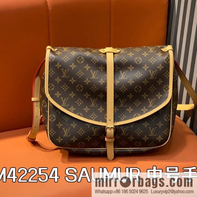[Boutique‑grade] M42254 presbyopia, Gemini medium handbag SAUMUR medium handbag, M42254 Gemini bag medium
