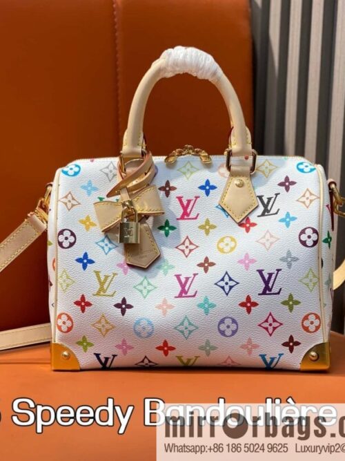 [Boutique‑grade] M13085 white color speedy pillow bag, this Speedy Bandoulière 25 handbag