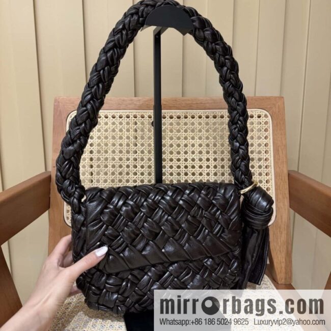 BV Kalimero Citta Handbag 785797 Chocolate Brown