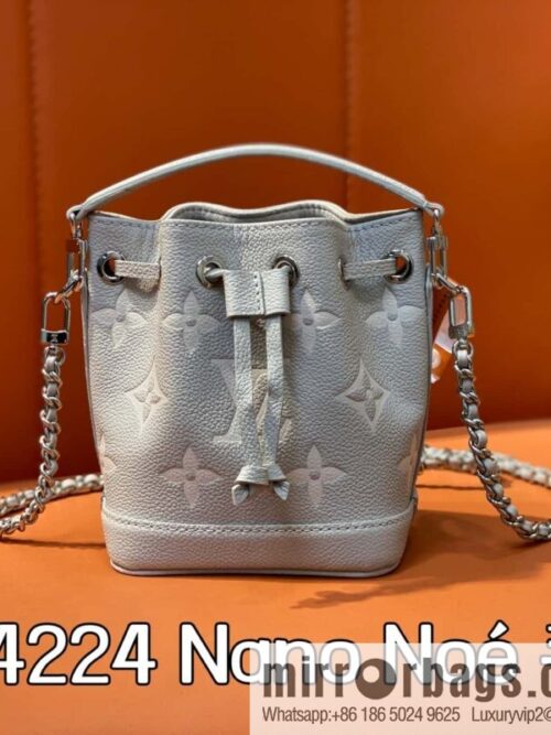 [Boutique‑grade] M81626 M14224 taro mud purple silk screen printing bucket bag, this Nano Noé handbag