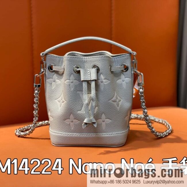 [Boutique‑grade] M81626 M14224 taro mud purple silk screen printing bucket bag, this Nano Noé handbag