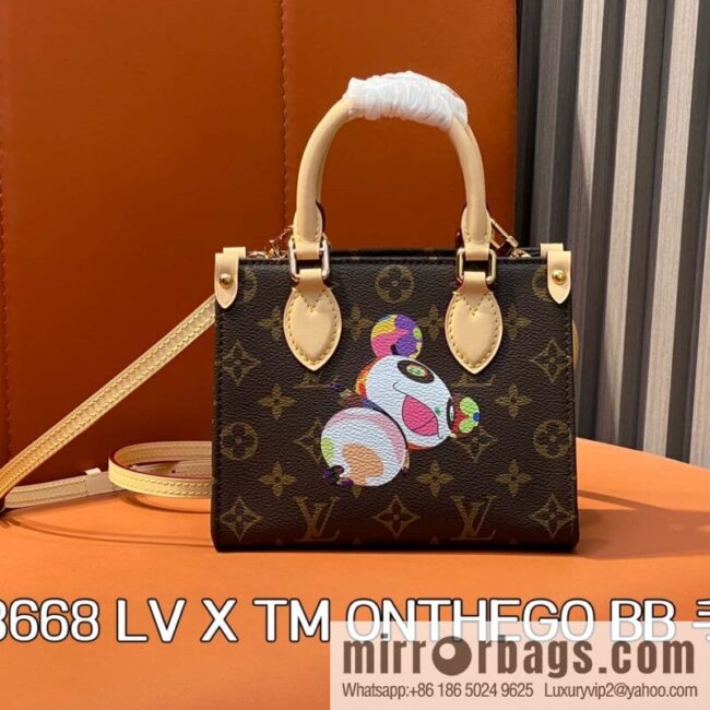[Boutique‑grade] M13668 presbyopia, panda square bag, variable code chip version LV X TM ONTHEGO BB handbag