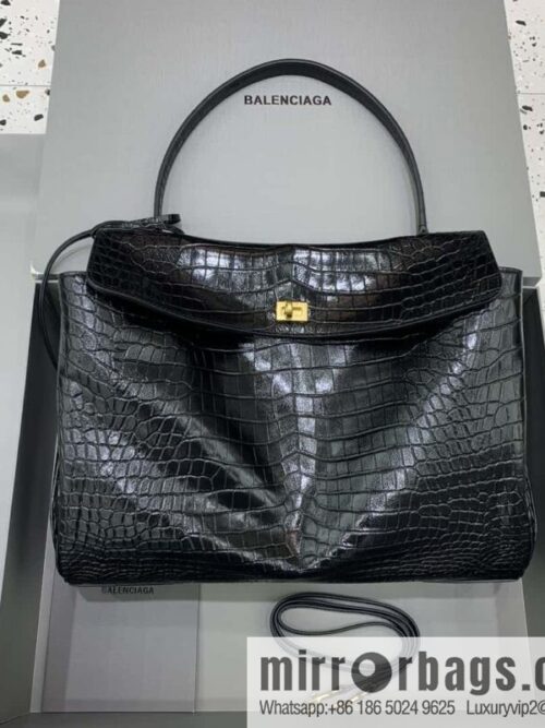 wsxc1741013172186_0-800x800iz2ymhnuyho84127_20250701210029.jpg 🖤[Large crocodile black 】 𝐁𝐀𝐋𝐄𝐍𝐂𝐈𝐀𝐆𝐀 𝐑𝐎𝐃𝐄𝐎 𝐁𝐀𝐆 series handbag model number: 78972
