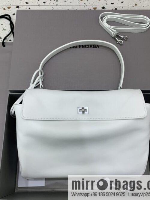 wsxc1741014016127_0-800x800adhfbb22x1h84056_20250701205815.jpg [Medium white silver buckle 】 𝐁𝐀𝐋𝐄𝐍𝐂𝐈𝐀𝐆𝐀 𝐑𝐎𝐃𝐄𝐎 𝐁𝐀𝐆 series handbag model number: 78972
